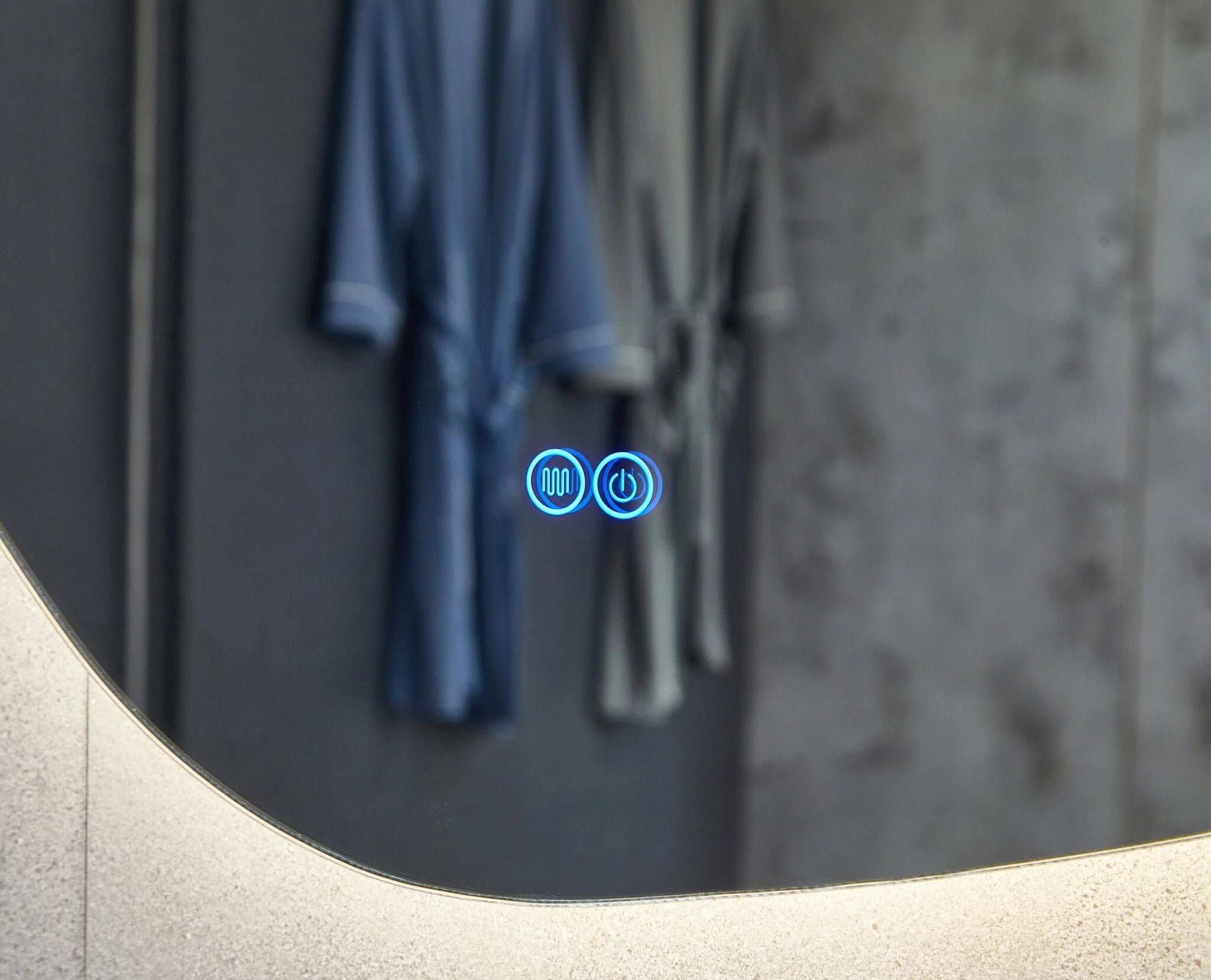 Asymmetrical Mirror LED lighting & anti-condensation 60x40cm