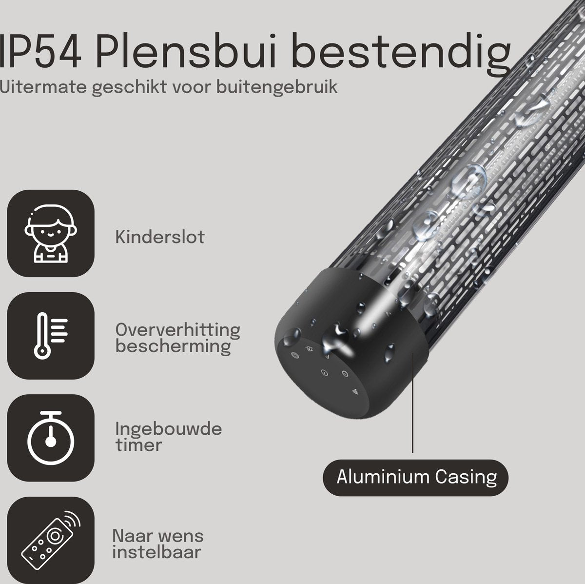 QH Ruby Low Glare Infrarood Terrasverwarmer