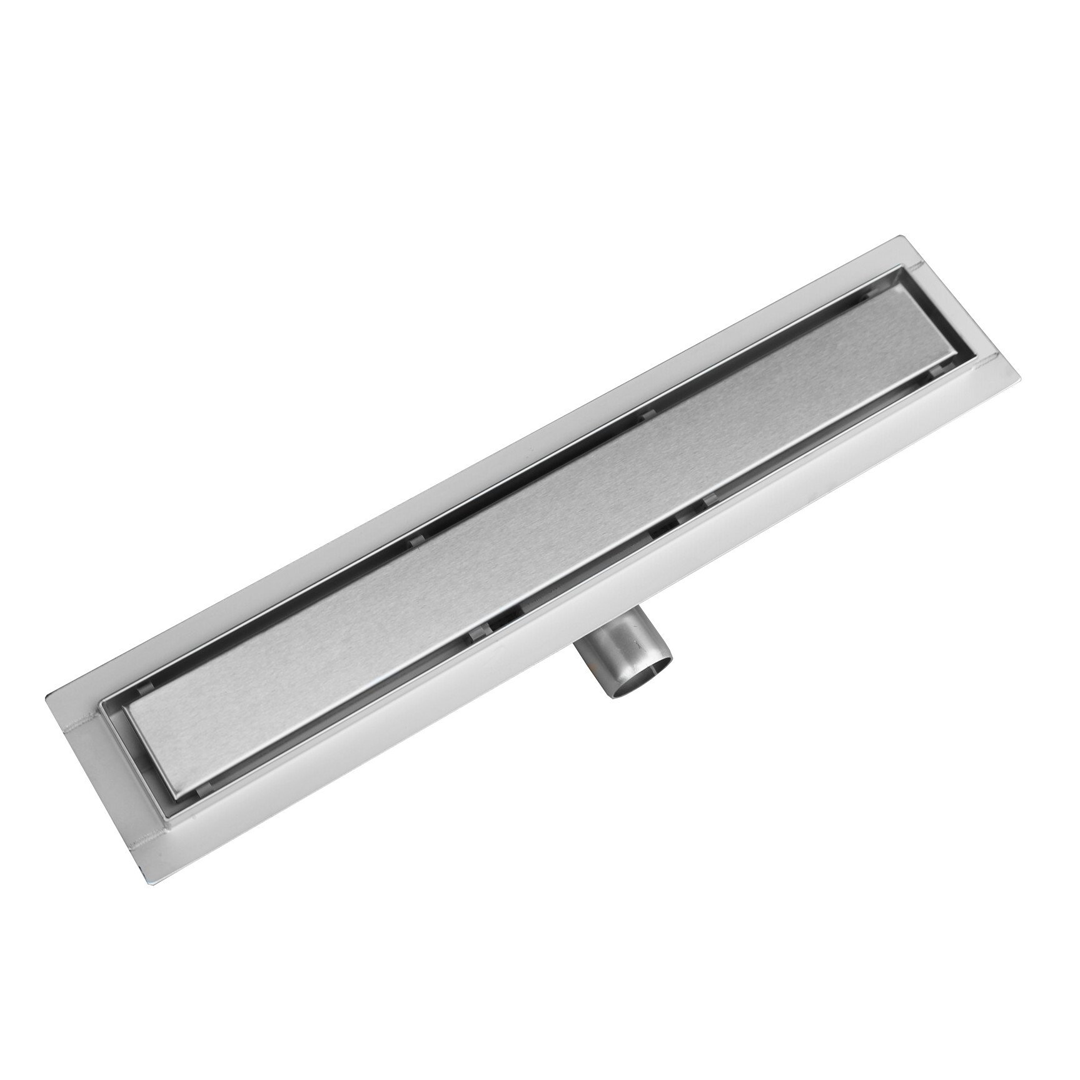 Duschrinnenflansch mit seitlichem Ablauf - Fliesenraster