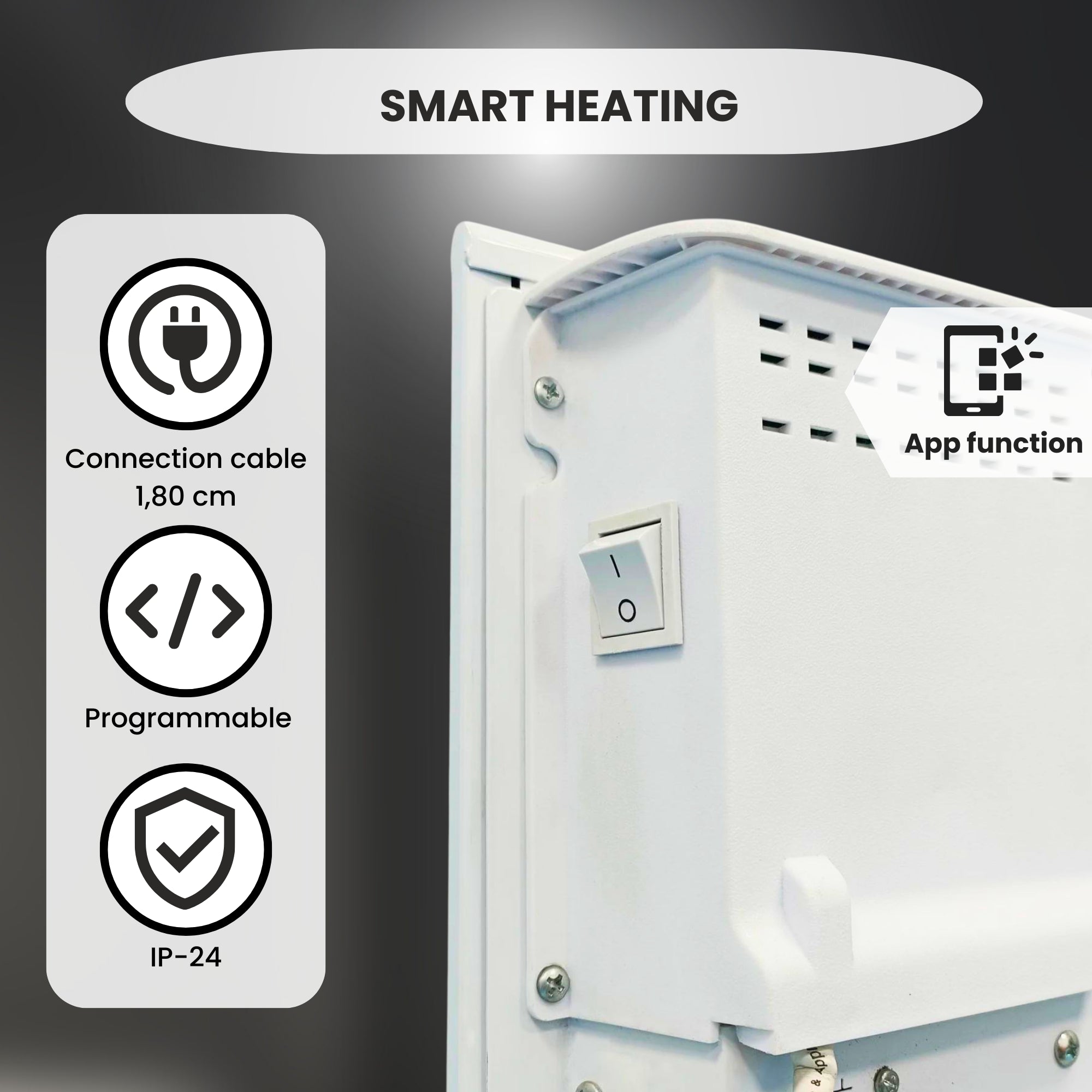 QH Eco Slim WiFi Verwarmingsconvector - Wit