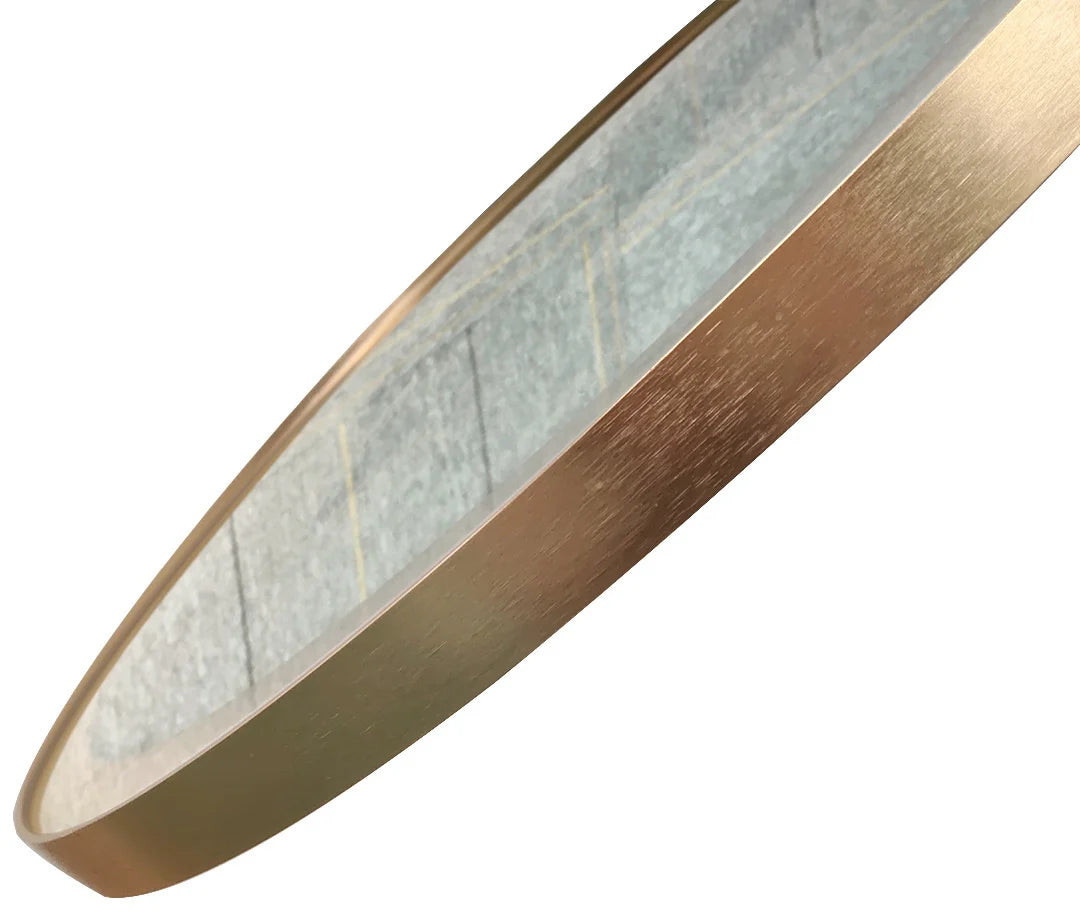 Runder Spiegel 60 cm mit goldenem Rahmen, LED-Beleuchtung und Antikondensationsfunktion