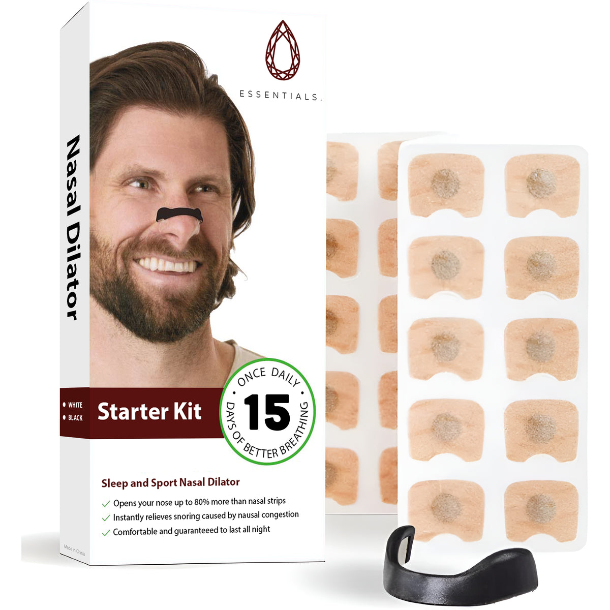 Resty® Neuspleisters voor verbeterde neusademhaling (36 stuks, transparant), anti-snurk neuspleister voor het openen van de neuswegen, neusstrips voor slaap, sport en dagelijks gebruik, neuspleisters